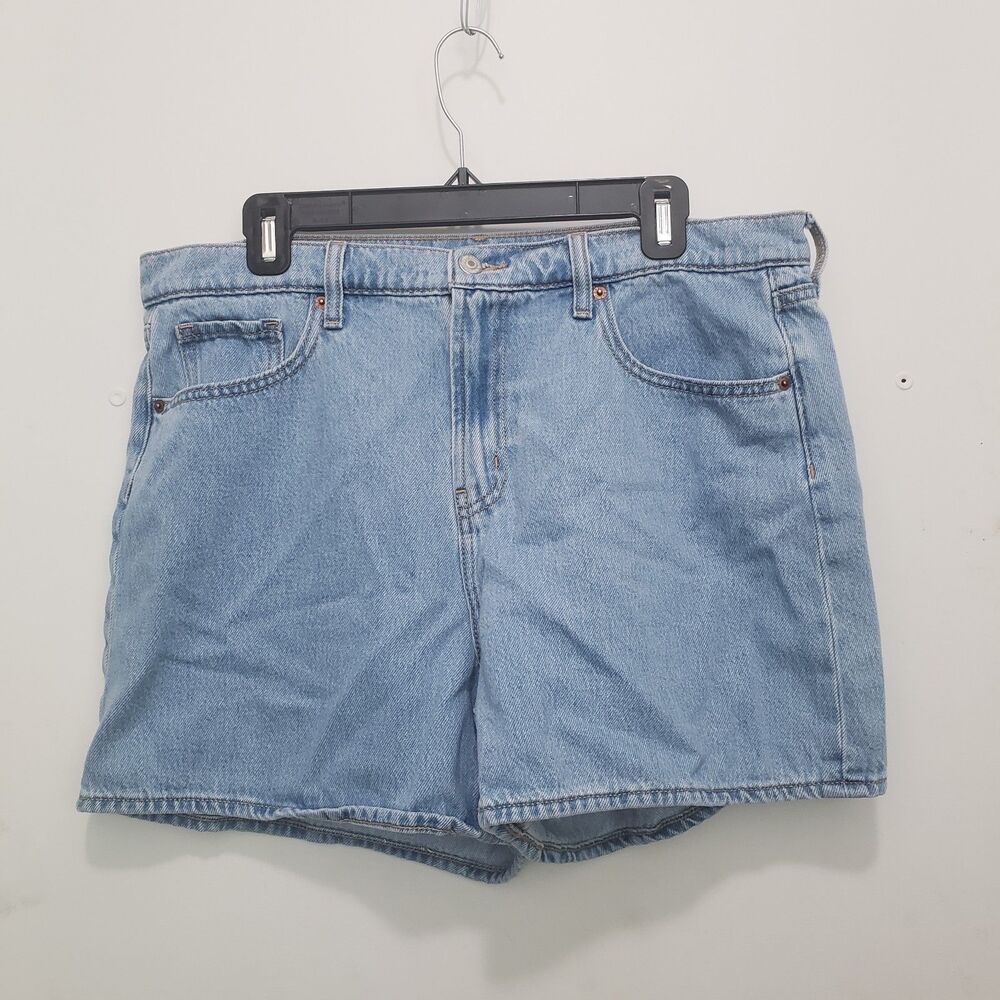 Old Navy High Rise Baggy Denim Mom Shorts Sz 14 Y2K Mom Vibes Vacation Coastal - Picture 6 of 6